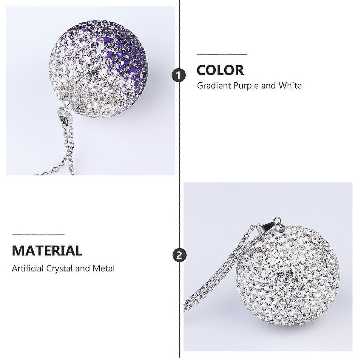 Auto Accessories Crystal Hanging Ball for Car Interior Decor 2Pcs