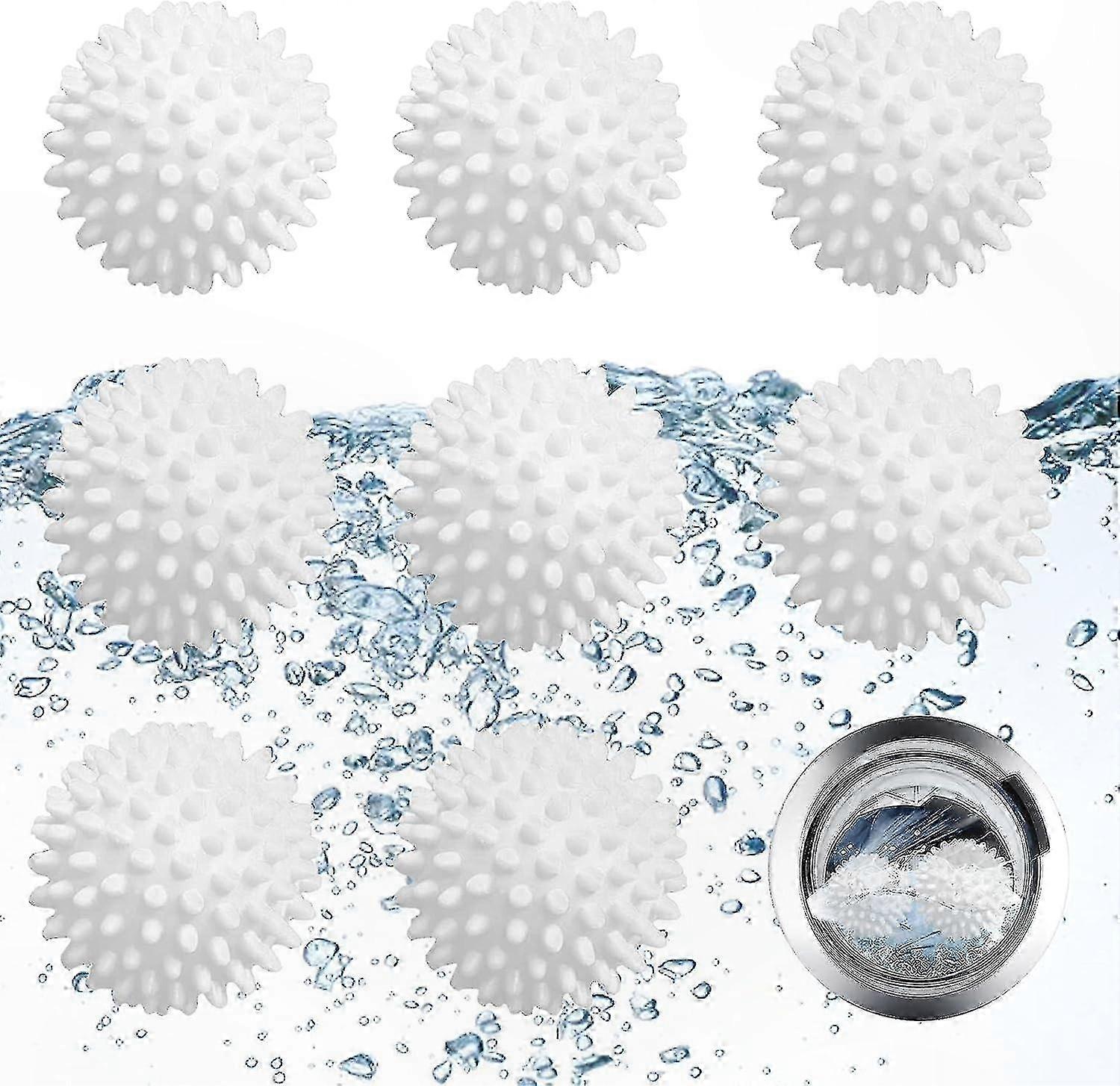 8pcs Reusable Dryer Balls for Laundry, Washing Machine Cleaner, Accelerates Drying Time