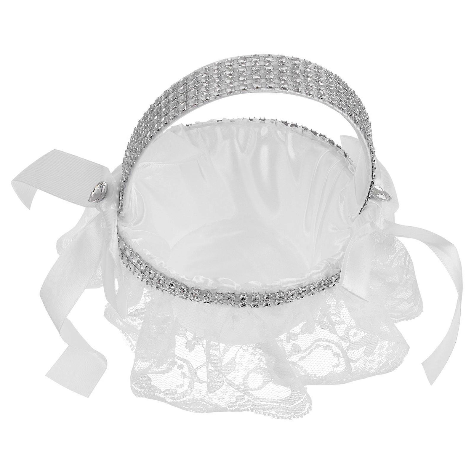 Wedding Decor Practical Lace Basket Elegant Style For Brides 1Pack