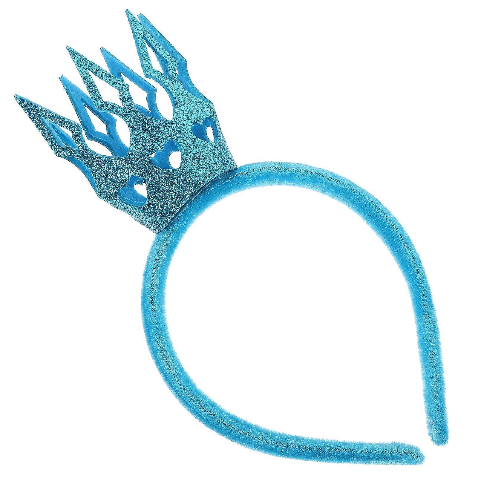 Crown Headband Delicate Blue Headwear for Women's Party