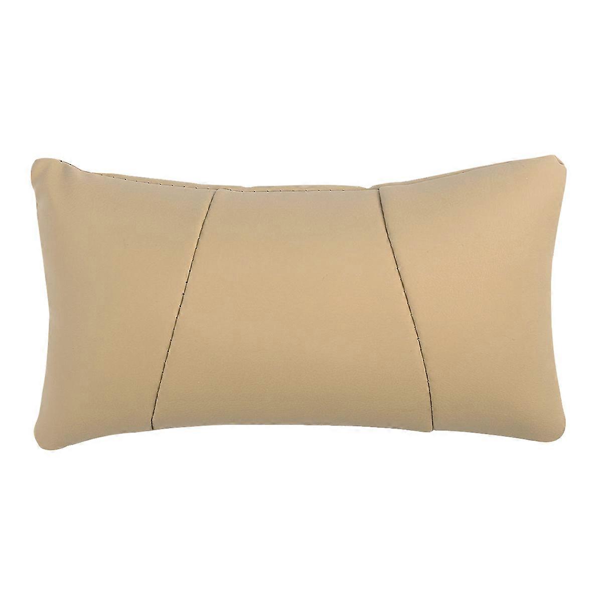 Beige Memory Cotton Neck Pillow Car Headrest for Driving Support 1Pcs