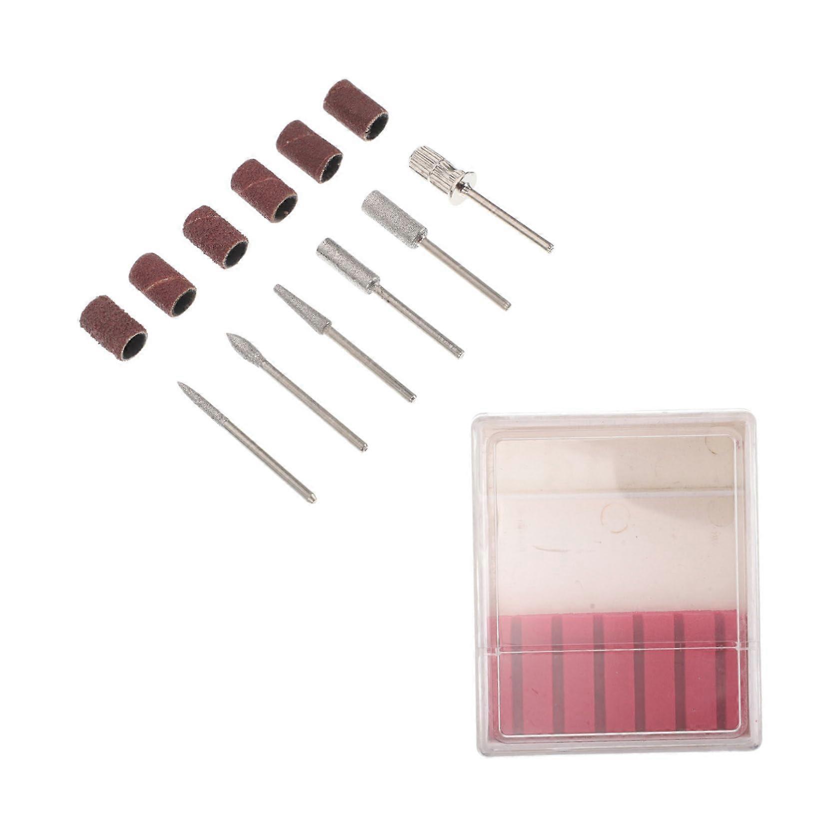 6pcs Diamond Nail Drill Bits Set for Manicure, Sanding Bands Kit, Versatile Nail Shaping