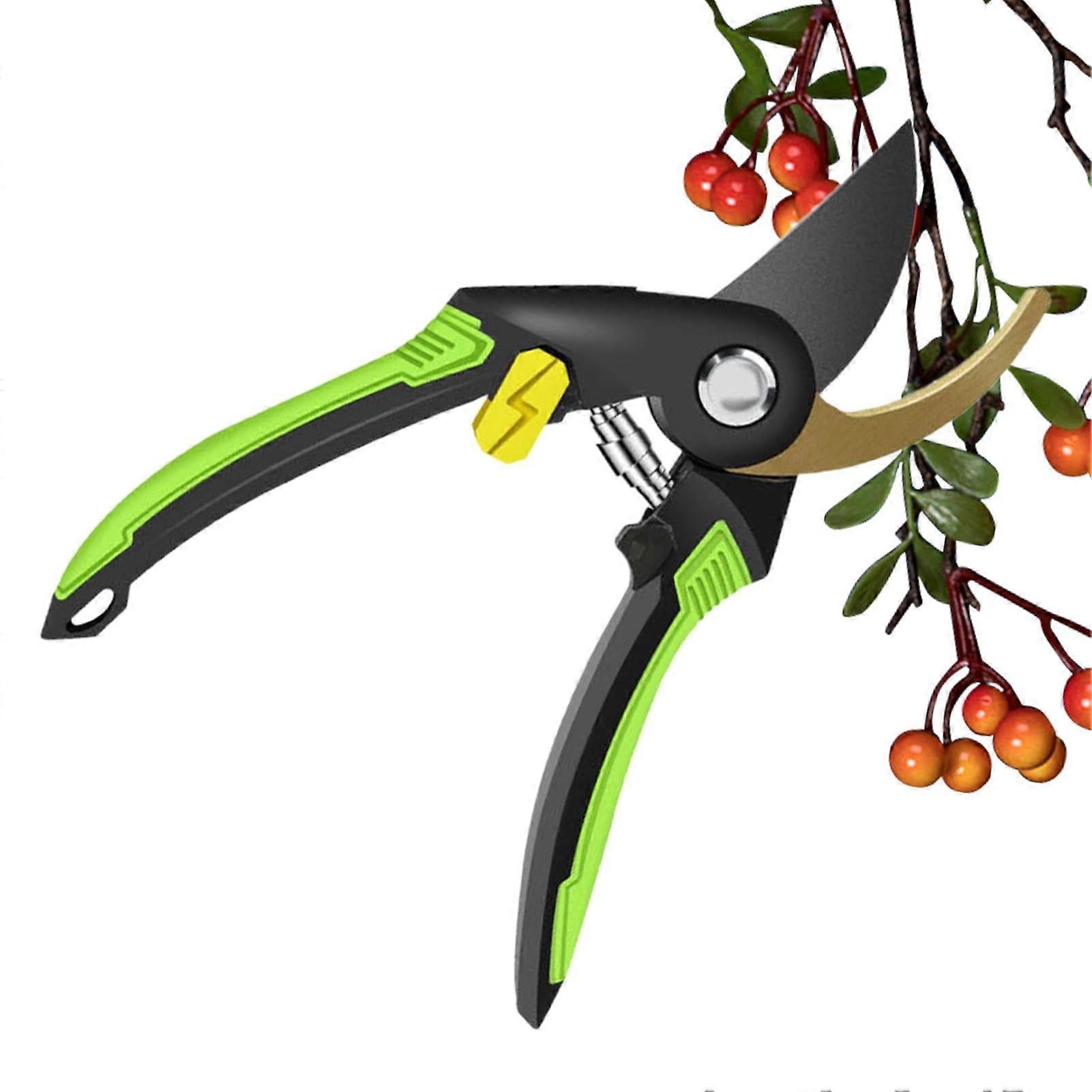 Professional Bypass Pruning Shears with Ergonomic Grip, Rust Resistant Blade for Gardening