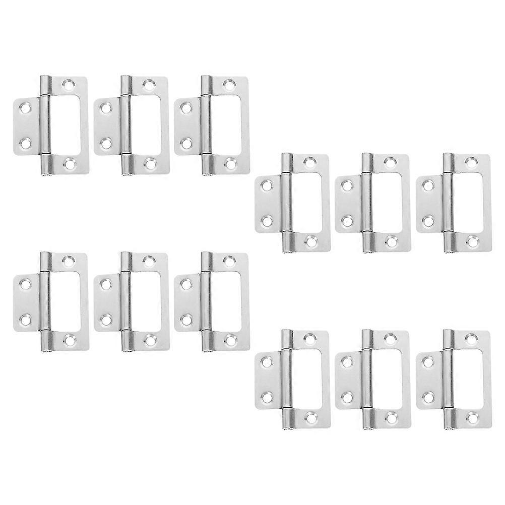 Flat Cabinet Hinges for Wardrobe Doors Silent Closing 24Pcs