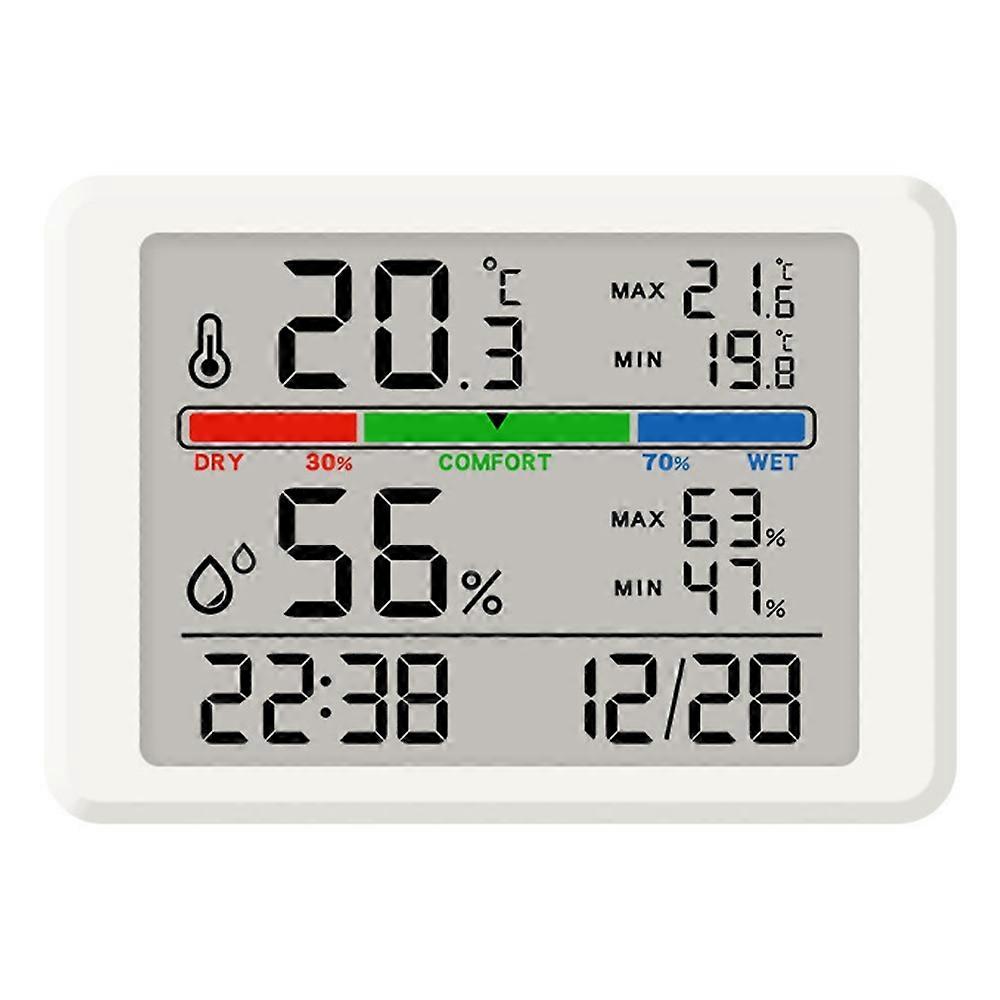 2310 Ultra Thin Magnetic Digital Clock Multi Function LCD Temperature Humidity Display Bedside Alarm