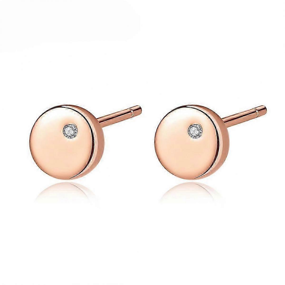 S925 Sterling Silver Single Zirconium Stud Earrings