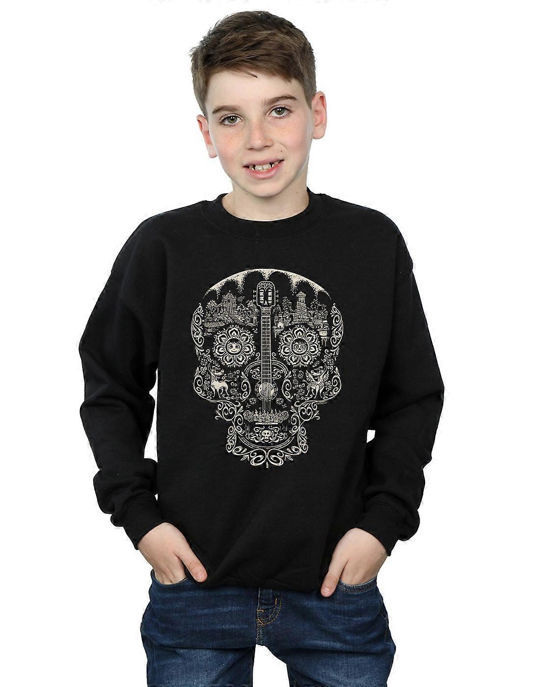 Disney Boys Coco Skull Mono Pattern Sweatshirt