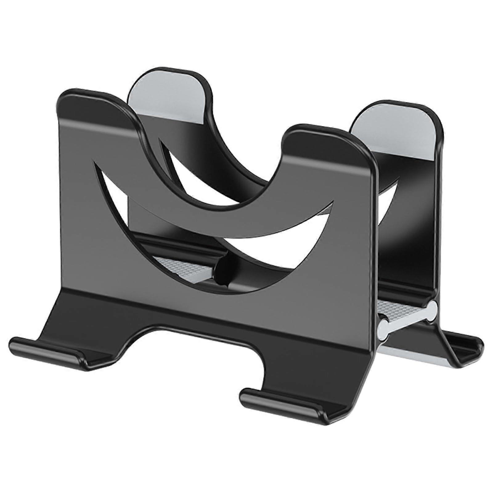 Adjustable Vertical Laptop Stand and Holder for Desk Space Saving Ergonomic Design Black