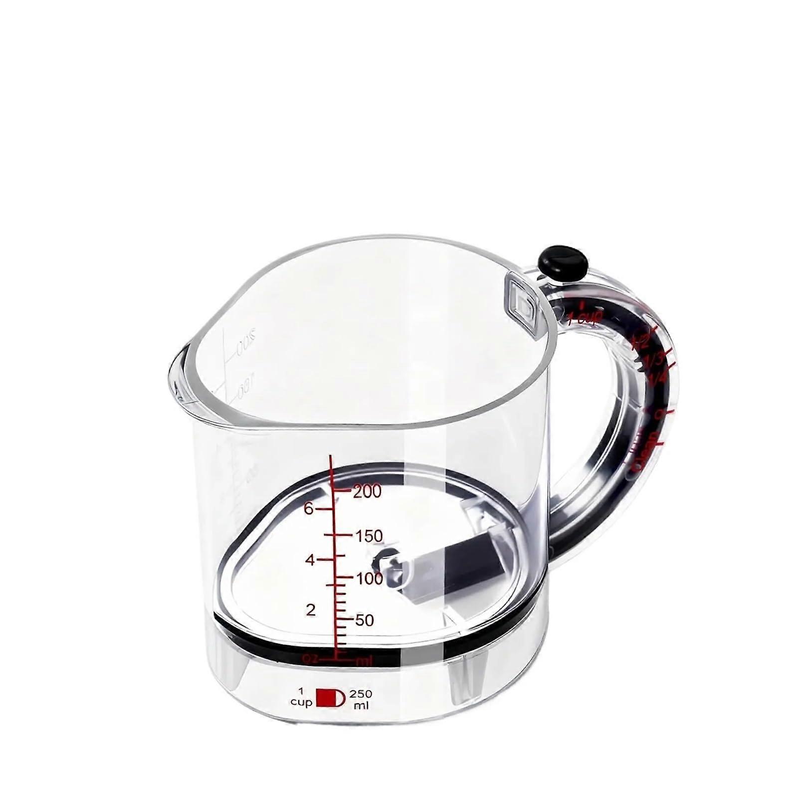 Adjustable Measuring Cup with Scraper, MultiFunctional 4in1 for Baking and Kitchen Use Ref:8015