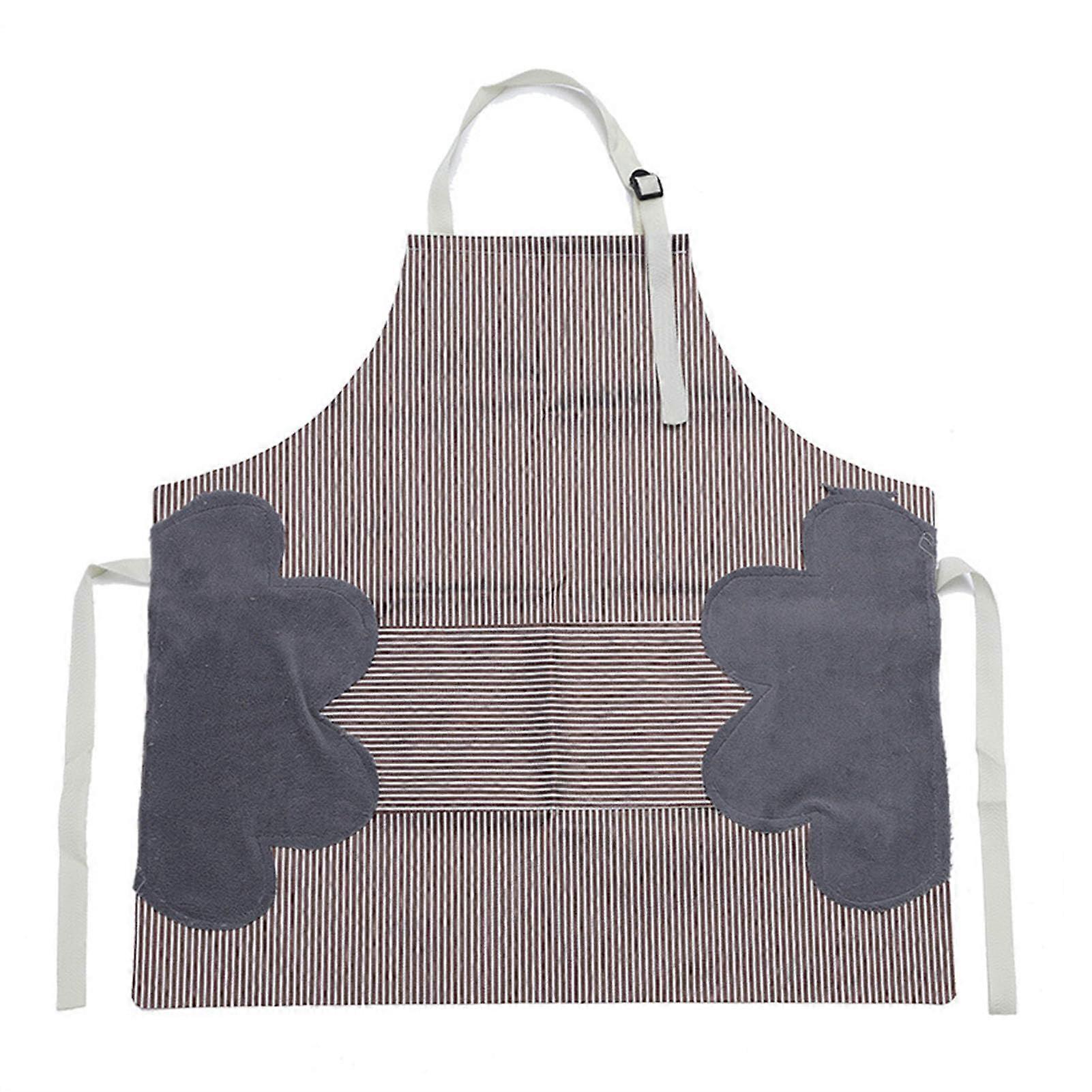 Waterproof Kitchen Apron with Hand Wipe Pockets, Adjustable Thickened OilProof Cooking Apron Ref:1668