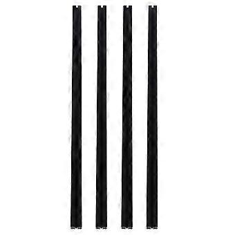 4Pcs 4040 Aluminum Extrusion Profile T-Slot European Standard Anodized Linear Rail CNC DIY 3D Printer Part 39.4inch 1000mm Black