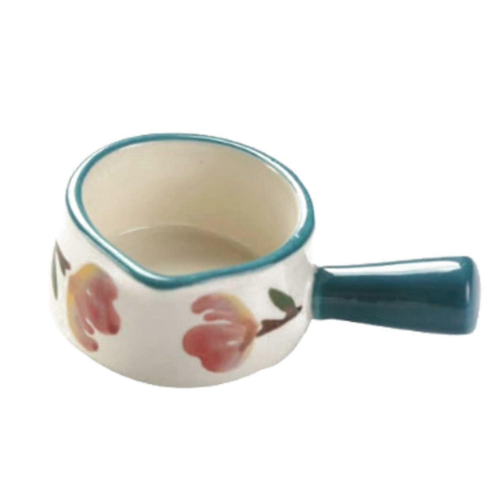 Ceramic Milk Jug 50ml Mini Creamer Pitcher with Handle for Coffee Tea, Gradient Glaze, Microwave Safe