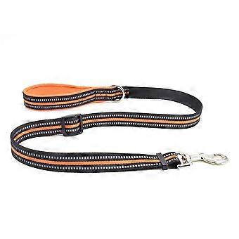 Reflective Adjustable Dog Seat Belt and Leash Set with Breathable Nylon Mesh Harness, Orange