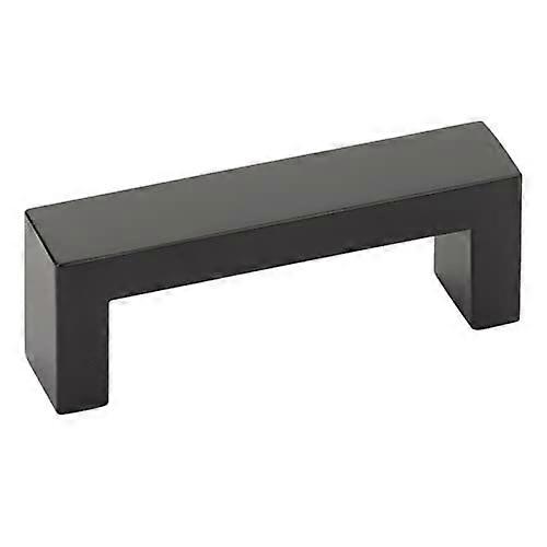 6 Inch Cabinet Pull Modern Flat Black Finish Brass Drawer Handle Durable and Comfortable Grip