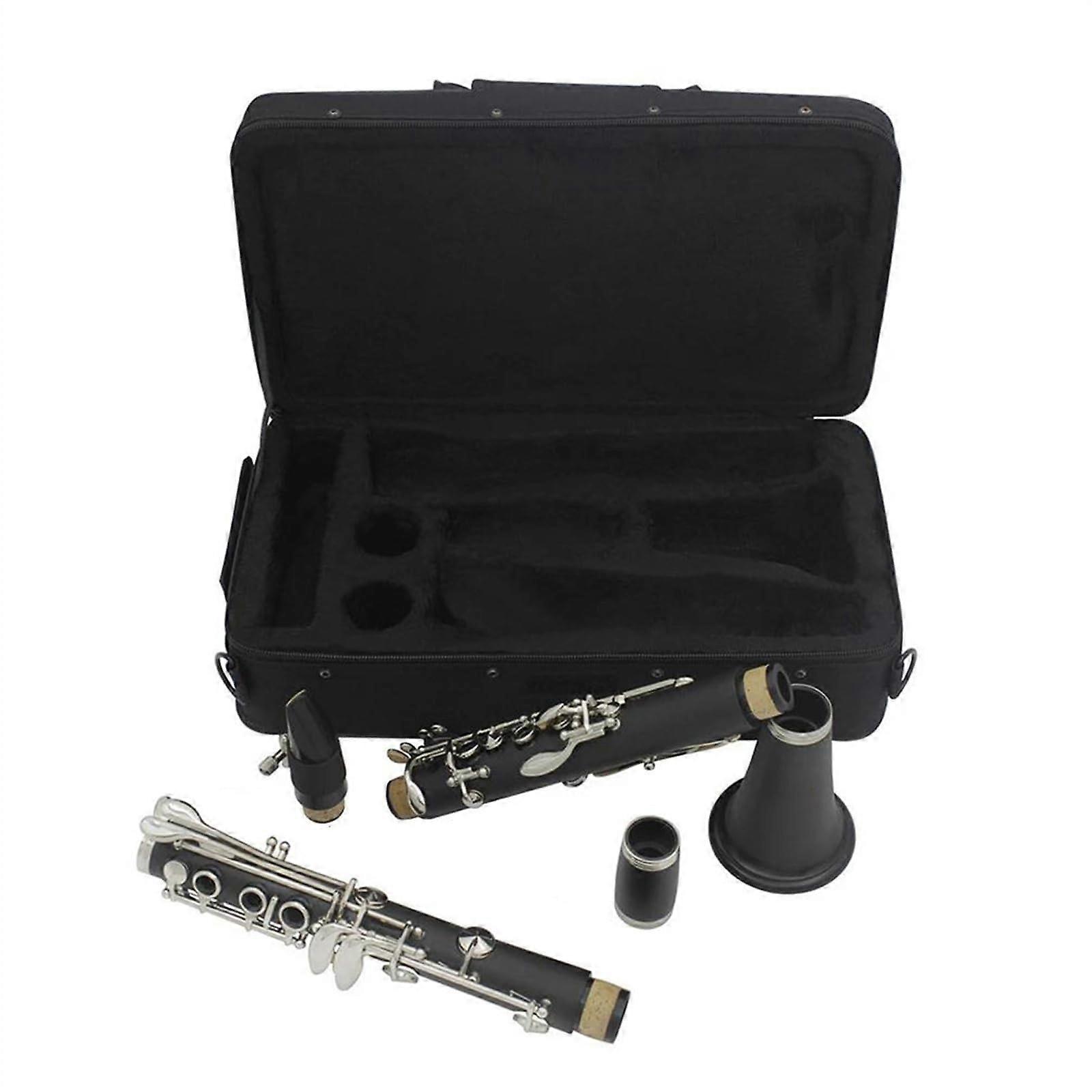 17 Key Bb Clarinet for Beginners, Durable Bakelite Body with Case, Clear Balanced Tone