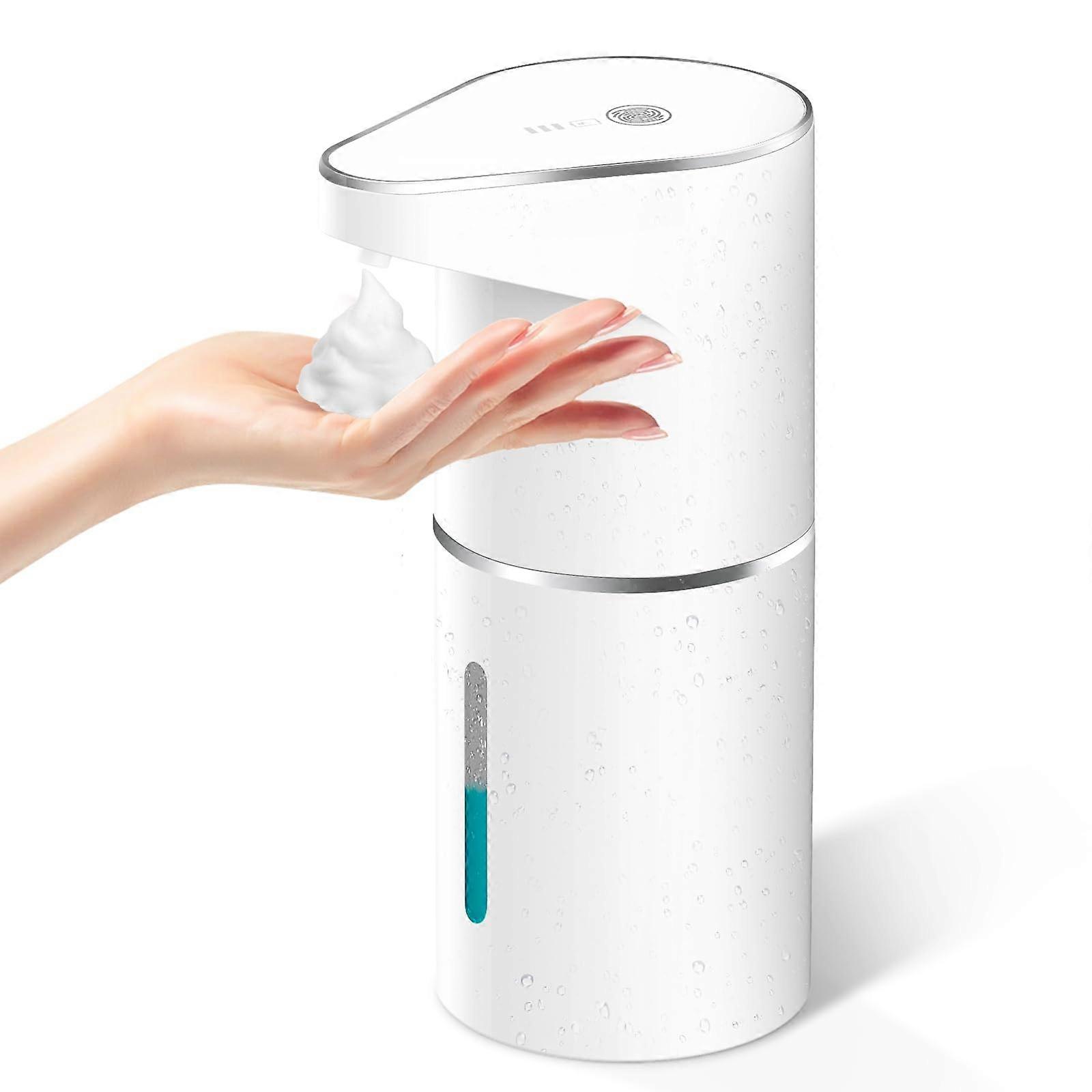 Automatic Soap Dispenser with Touchless Smart Sensor, Wall Mounted, USB Rechargeable 350ml Foaming Pump for Bathroom Kitchen