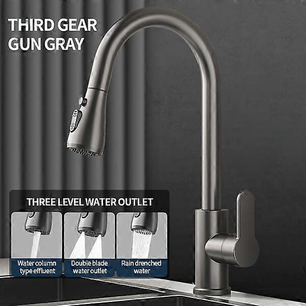 Kitchen Faucet with Pull Out Sprayer Single Hole Installation