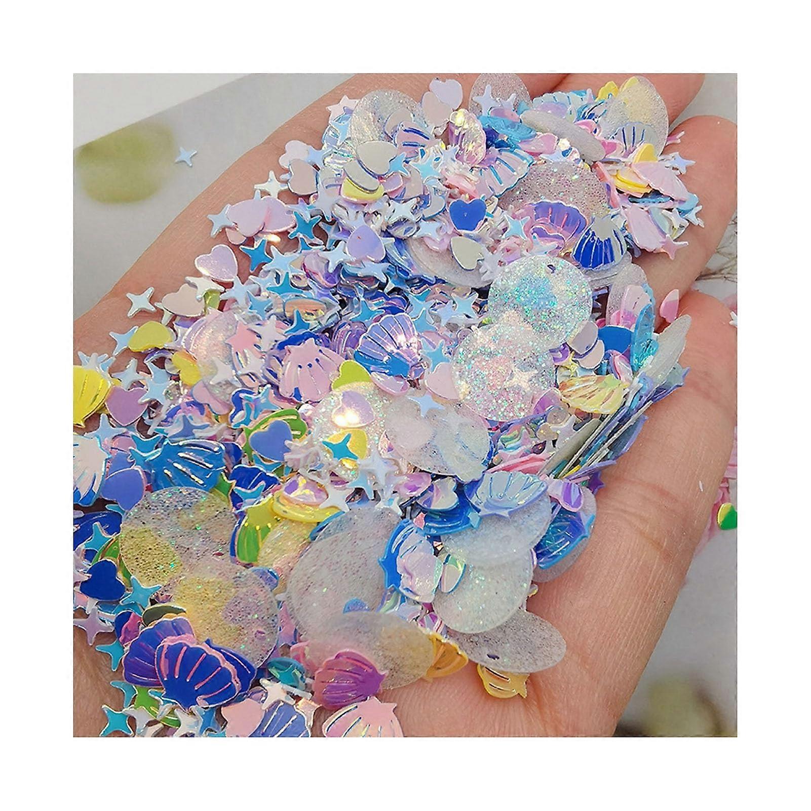 Mixed Shape Nail Art Glitter Sequins Iridescent Multicolor for Manicure and Eye Makeup