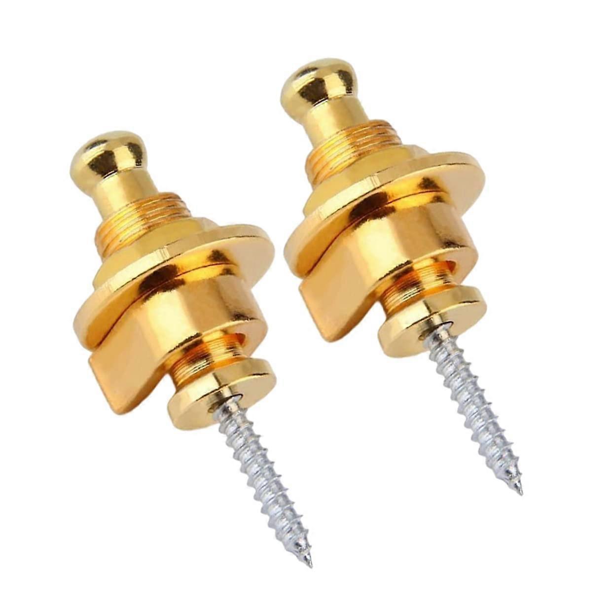 Guitar Strap Locks 2pcs Vintage Acoustic Guitar End Pin Secure No Modification Easy Install