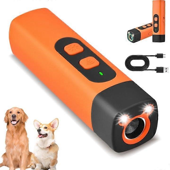 Dog Bark Control Device with 3 Modes and LED Flashlight, Ultrasonic Anti Barking Training Tool