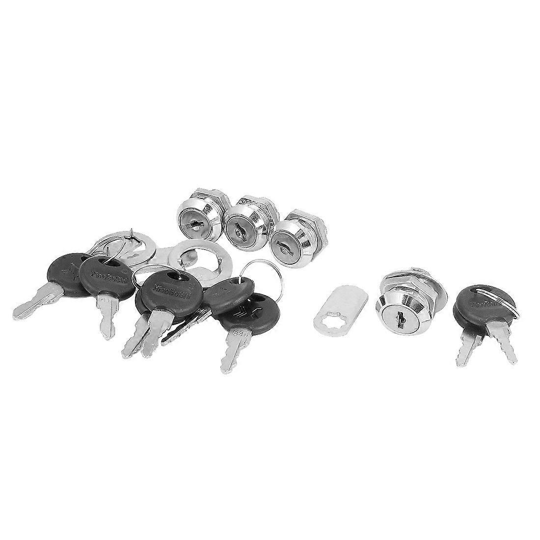 Cam Lock Set for Cabinets and Cupboards, Durable Metal Construction, Security with Keys, 4pcs