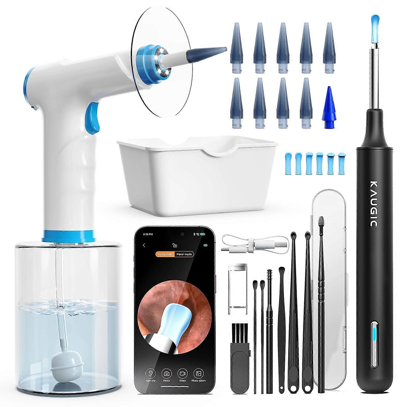 Ear Wax Removal Kit with Wireless 1080P WideAngle Camera, LED Light and Adjustable Pressure