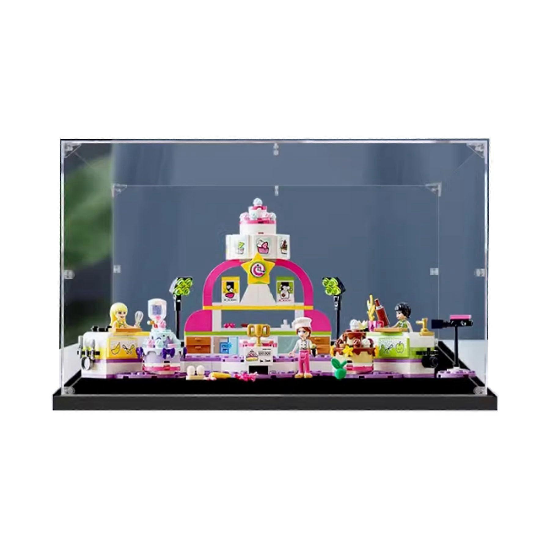 Display Case for  41393 Baking Contest Dustproof Clear Acrylic Showcase Easy DIY Assembly