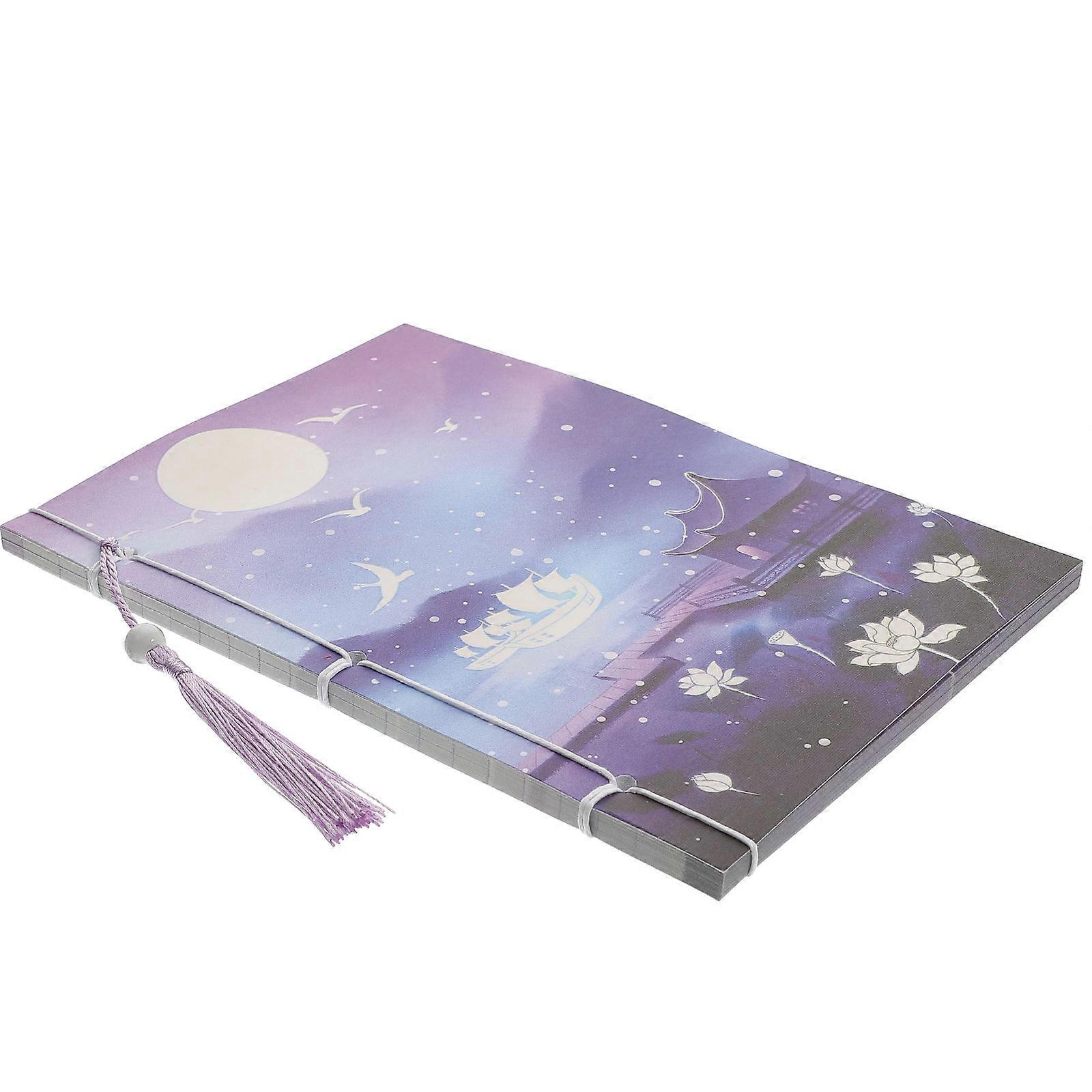 Purple Landscape Pattern Paper Notebook for Office Planning
