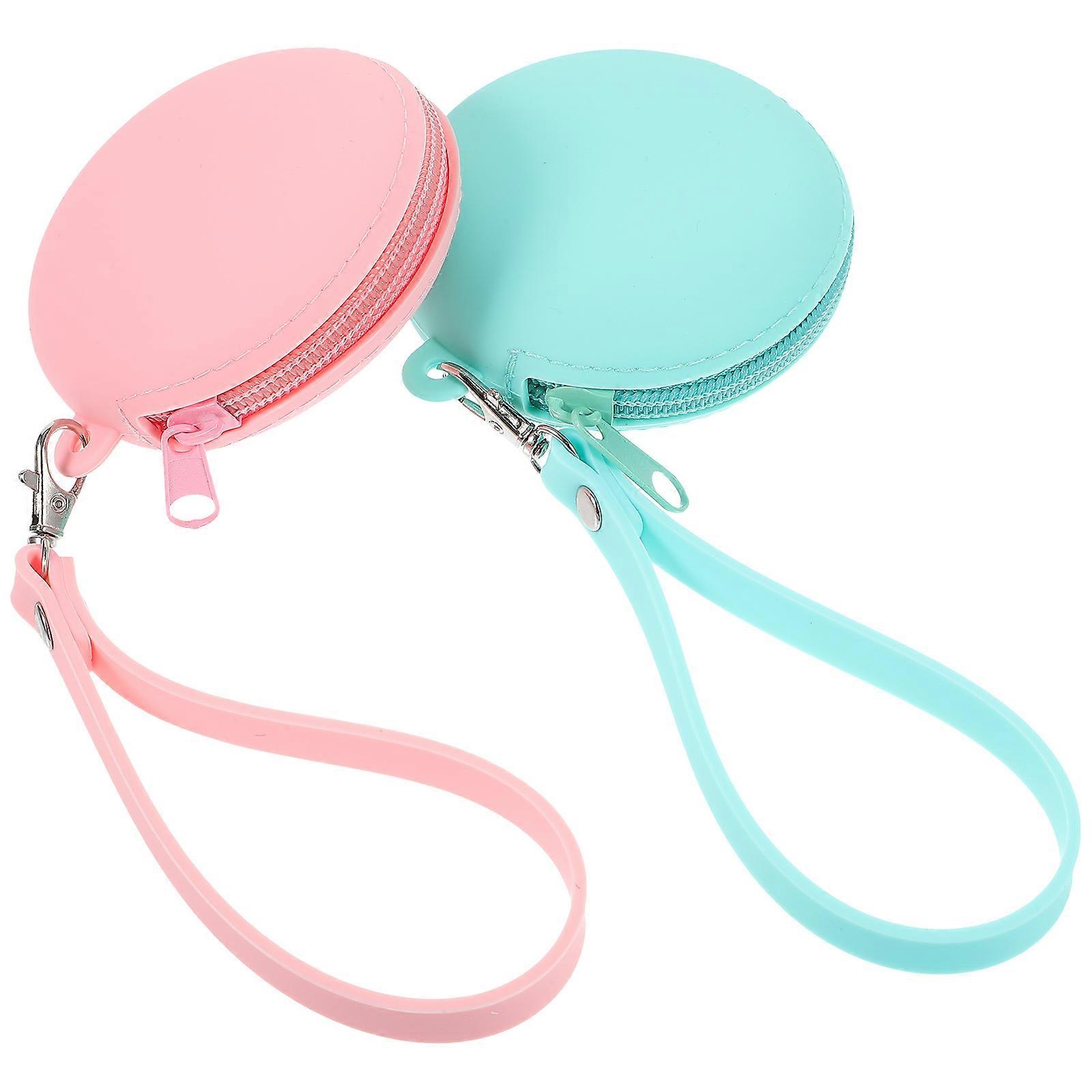 Silicone Earphone Pouch for Storage Use 2Pcs with Keychains for Travel