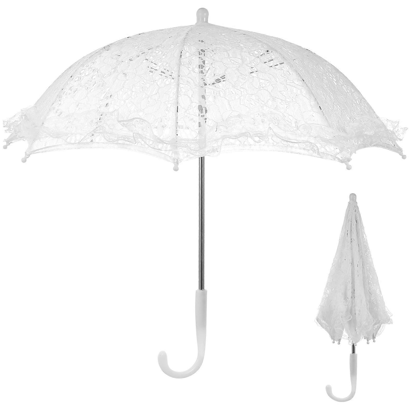 Classic Lace Parasol Umbrella Stage Performance Props for Couples 1Pack