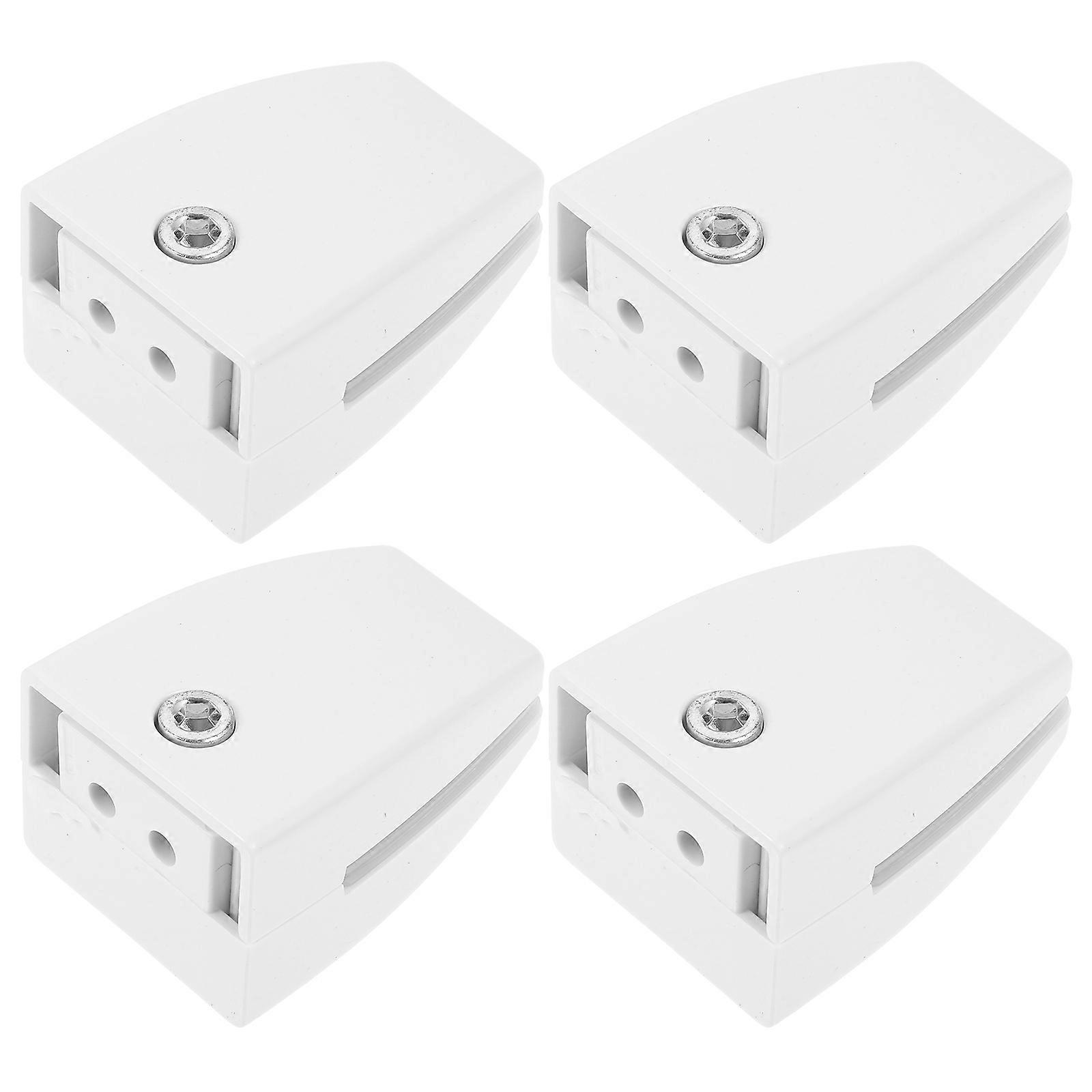 White ABS Desk Divider Bracket Clamp for Office Partition with 8Pcs