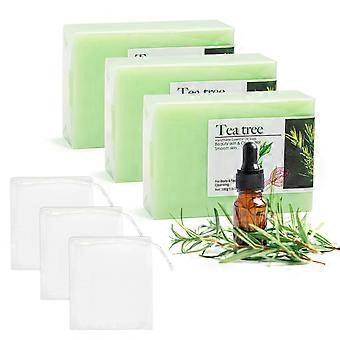 Tea Tree Antifungal Soap Bar, Natural Tea Tree Oil Soap for Face Body Hand - Fights Acne, Relieves Fungal Skin, Controls Oil, Clears Pores, Prevents B
