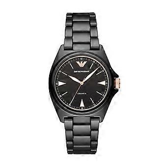Uhr – EMPORIO ARMANI – Modell Chic – Schwarze Keramik – Rundes Gehäuse 40 mm – Herrenuhr