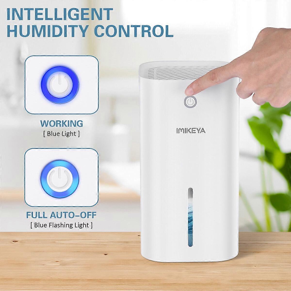 Compact Home Dehumidifier, White, Auto LED, Portable, High Efficiency