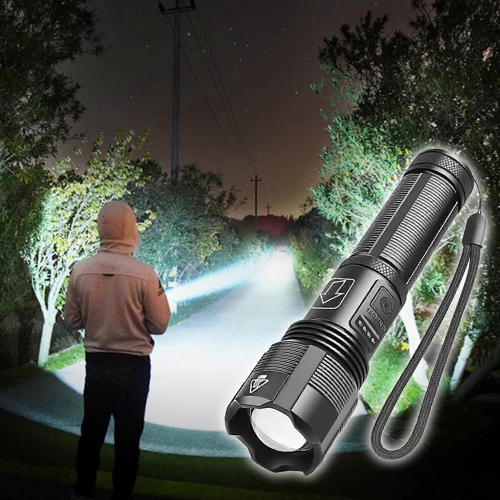 XHP50 Flashlight Power Display USB Charging Strong Flashlight