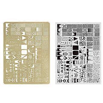 Nail Art Stamping Plates, Stainless Steel Flower Lace Butterfly Patterns, Deep Etched DIY Manicure Tools for Women, 8 Designs