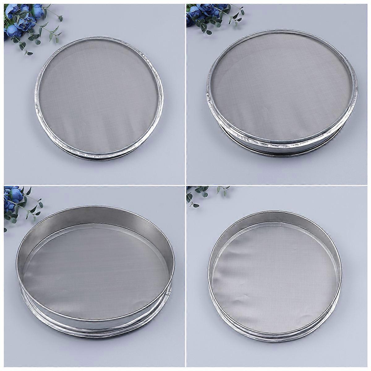 Pollen Sifter Stainless Steel Extractor For Herbal Processing 25cm Diameter Silver Stackable Design 1Pack