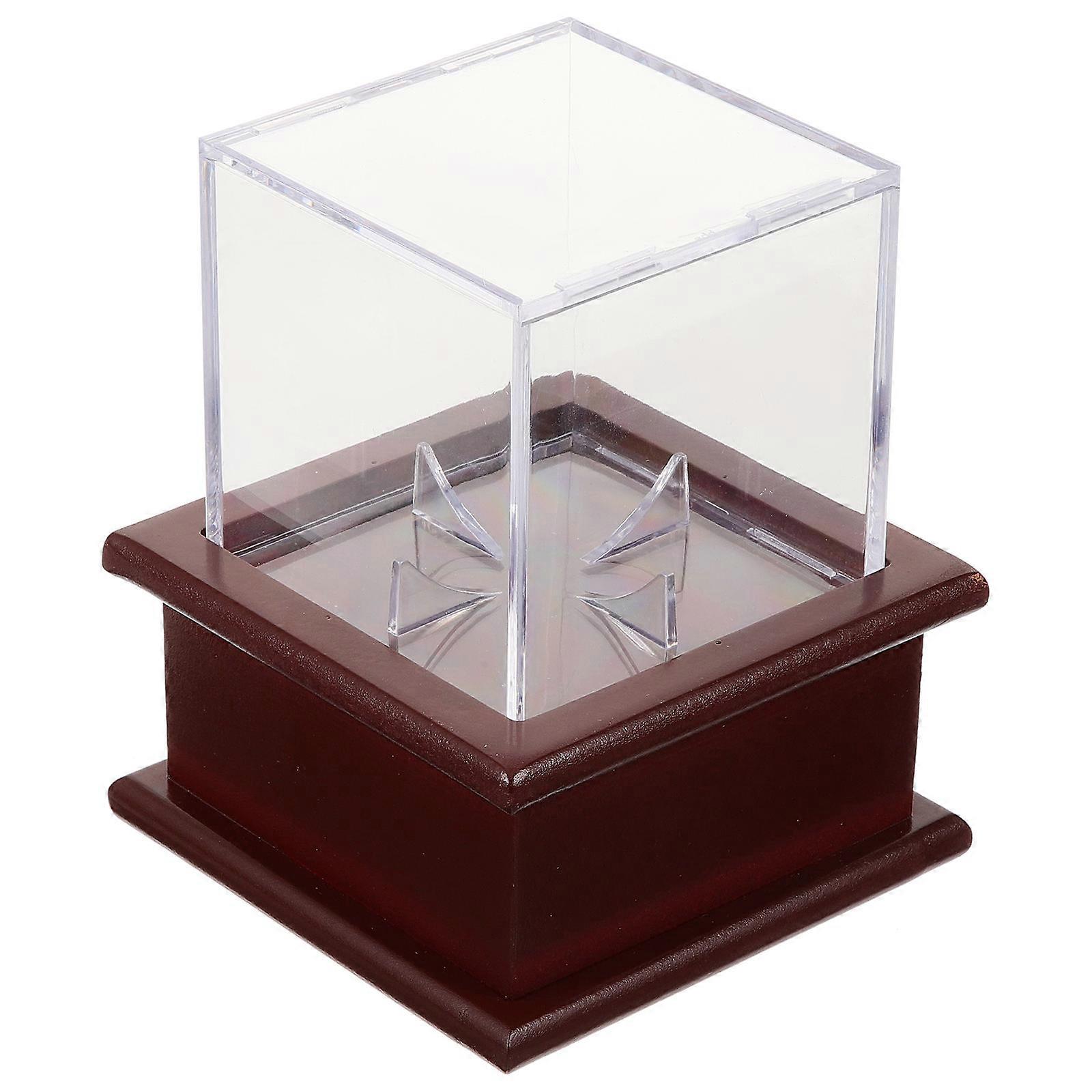 Clear Baseball Square Display Case Transparent Acrylic Showcase Dustproof 1 Set