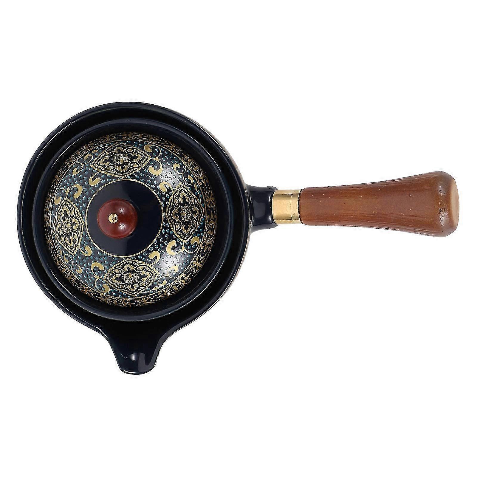 1pc Ceramic Side Handle Teapot Handheld Exquisite Tea Kettle Tea Set