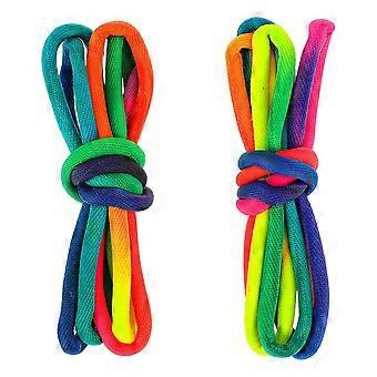 Lacets arc-en-ciel, lacets fantaisie décoratifs, 1 paire, épais et ronds