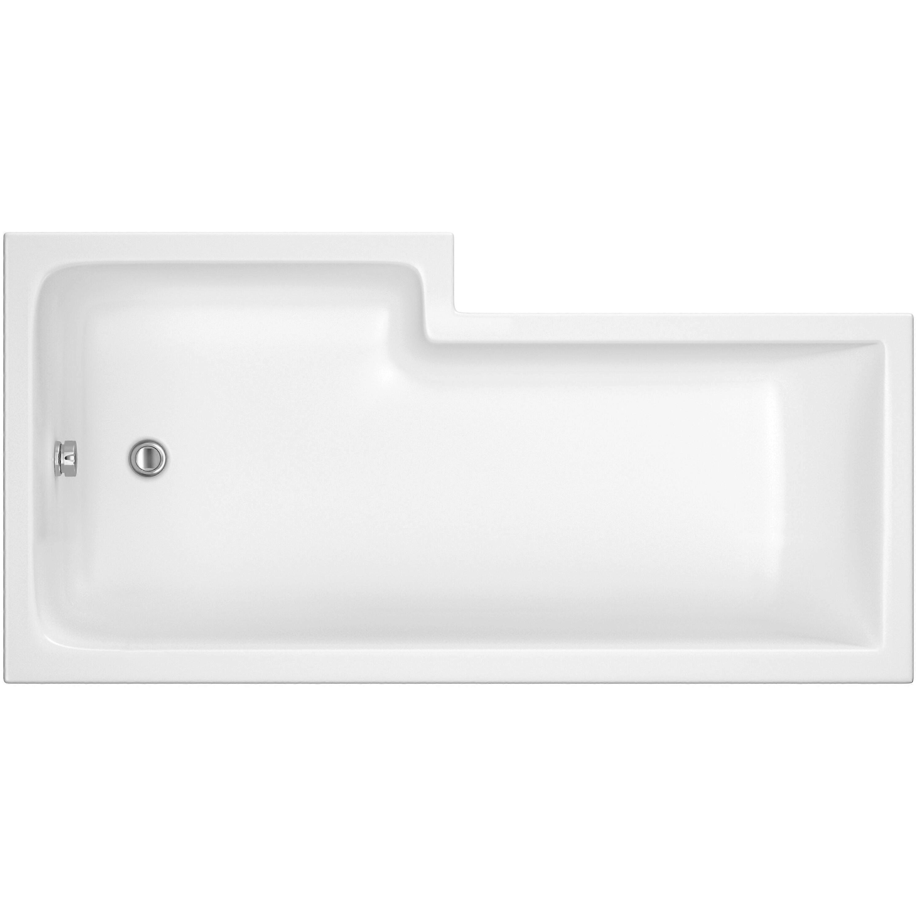 1500mm Square Shower Bath RH