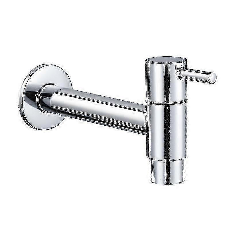 Black Wall Mount Bathroom Faucet with Cold Water Functionality