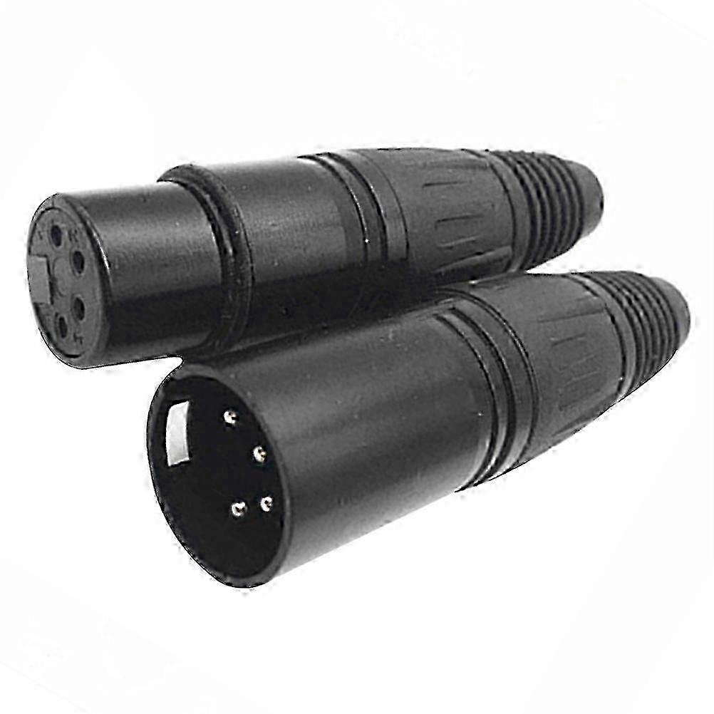 2Pcs Xlr Connector Microphone Cable Plug for Connecting Smooth Plastic Shell