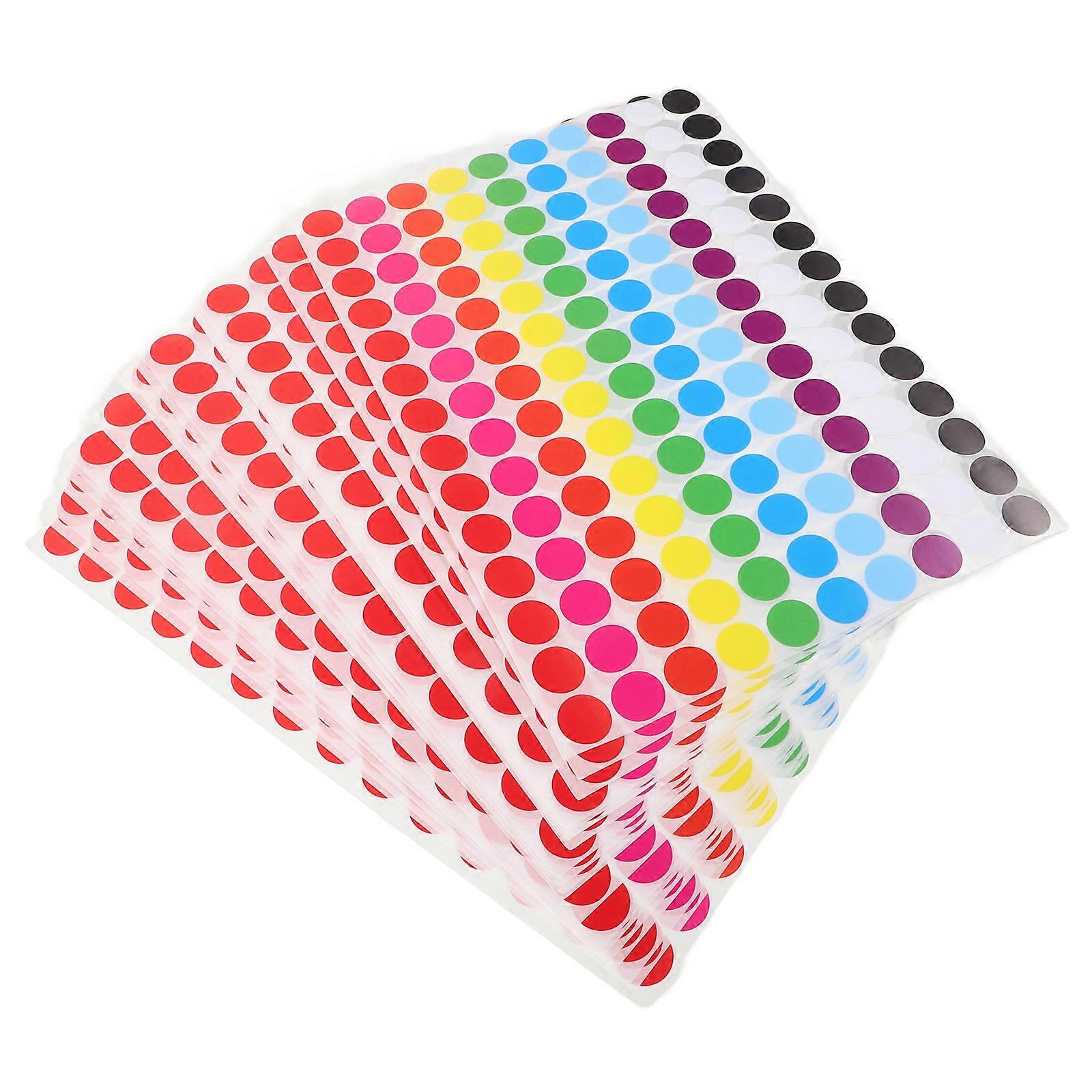 20 Sheets Circle Dot Stickers Labels Dot Stickers Colored Coding Labels Round Dot Stickers Dot Decals