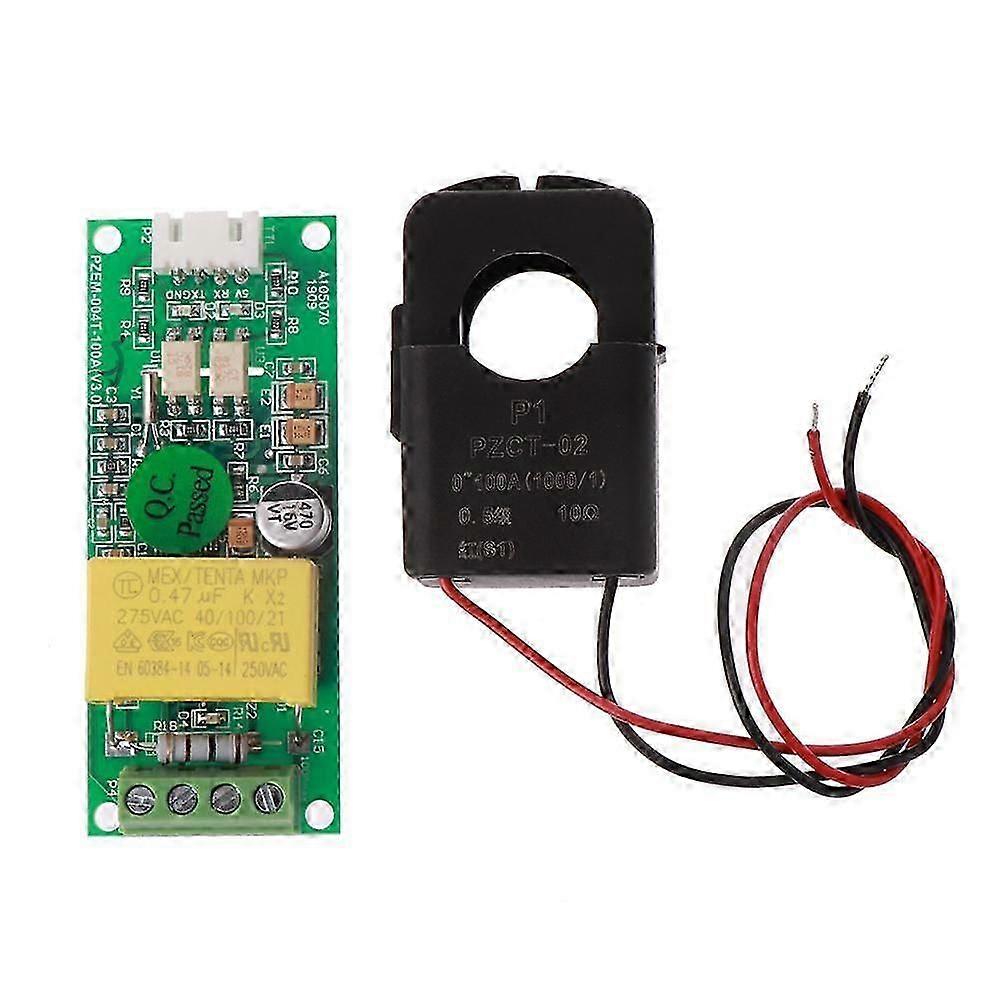 PZEM-004T Current Voltage Multimeter Module 80-260V 100A +Split-Core Transformer TTL Serial Data Communication Interface LG