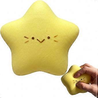 3.34in Cute Star Squeeze Toy - Sugar Gel Fidget Stress Relief for Kids & Adults, Kawaii Yellow Star Squishy Anxiety Toy