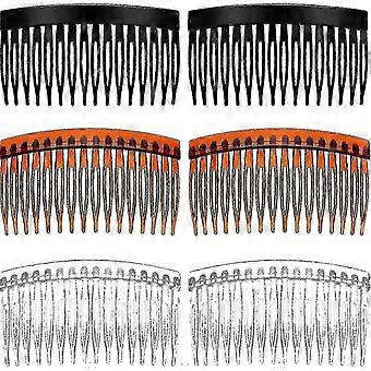 6 Pieces Hair Combs Slide Tortoise Smooth Hair Comb_Happy H Edition 0822
