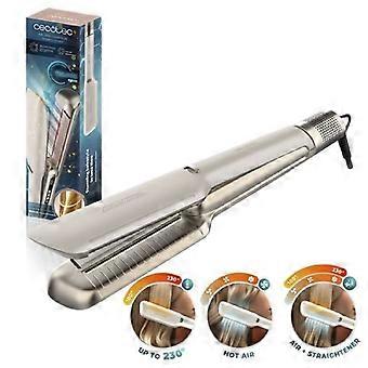 Cecotec stijltang met Smooth Air Champagne, 600W, beschermt het haar, ionische technologie, keratine en arganolie.