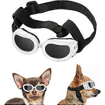 Dog Goggles, Adjustable Pet Sunglasses, Anti-UV Dust Proof Goggles, Waterproof Windproof for Small Medium Dog Cat