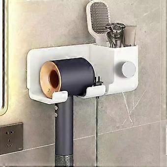 1 Stück Haartrocknerhalter, Föhnaufhänger Wandhalterung für das Badezimmer, Fönhalter Haken mit Stecker & Kabel Organizer Selbstklebender Haarwerkzeug Organizer